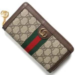 Gucci Long Wallet Ophidia GG Beige Ebony Brown Green Red